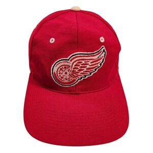 Detroit Red Wings‎ 100% Wool Baseball Cap Logo Fitted 7 1/8 Men